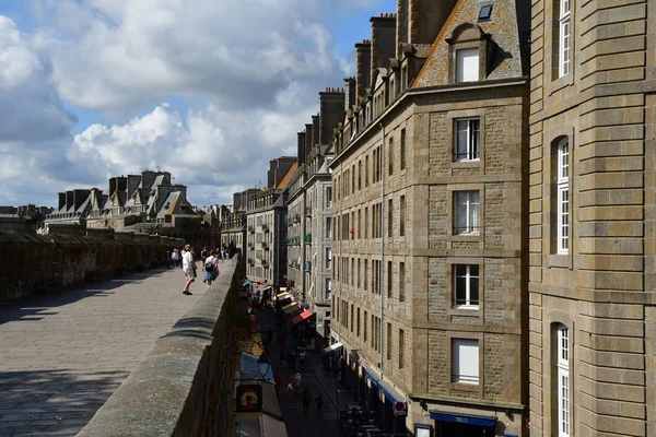 Saint Malo; Francja-28 2019 lipca: malownicze miasto — Zdjęcie stockowe