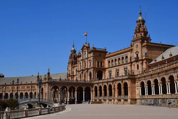 Sevilla; Spain - august 28 2019 : Plaza de Espana Stock Picture