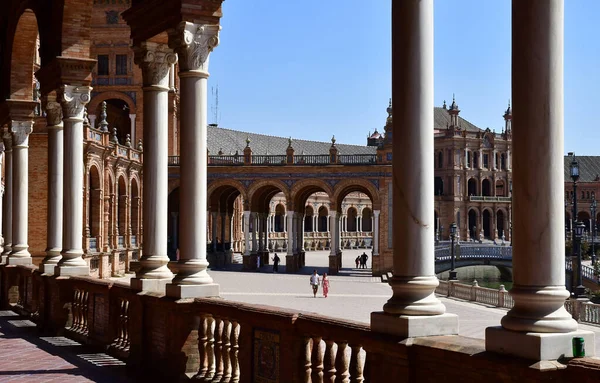 Sevilla Španělsko-Srpen 28 2019: Plaza de Espana — Stock fotografie