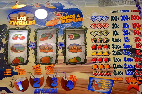 La Roda de Andalucia; Espanha - 27 de agosto de 2019: slot machine — Fotografia de Stock
