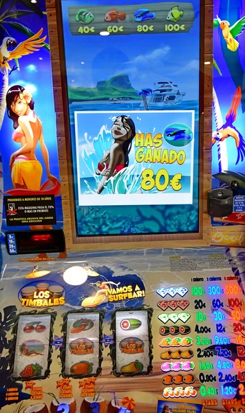 La Roda de Andalucia; Spain - august 27 2019 : slot machine — Stock Photo, Image