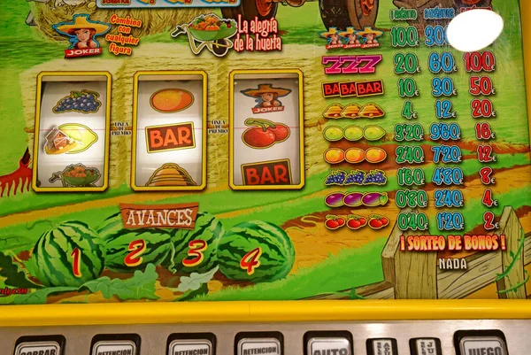 La Roda de Andalucia; España - 27 de agosto de 2019: slot machine — Foto de Stock