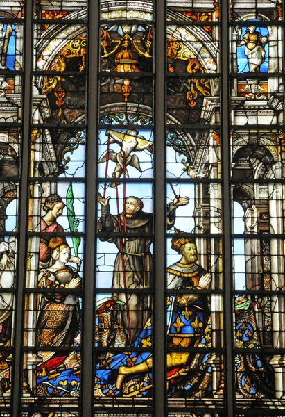 Belgium, picturesque cathedral of  Brussels — Stock Photo, Image