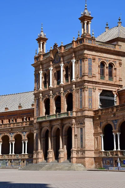 Sevilla Španělsko-Srpen 28 2019: Plaza de Espana — Stock fotografie