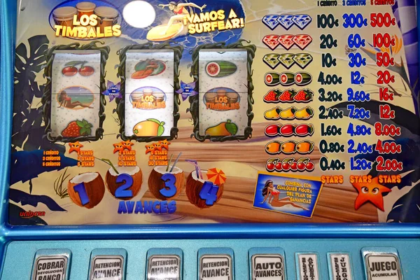 La Roda de Andalucia; Espanha - 27 de agosto de 2019: slot machine — Fotografia de Stock
