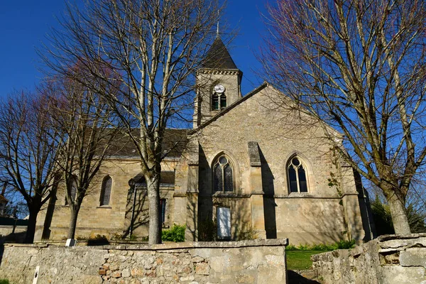 Fremainville；France - March 30 2019：Saint Clair Church — 图库照片