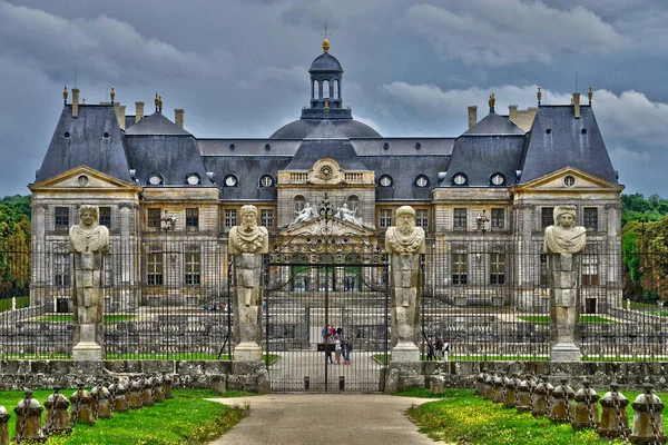 Vaux le Vicomte, Frankrike - 22 juli 2017: det historiska slottet — Stockfoto