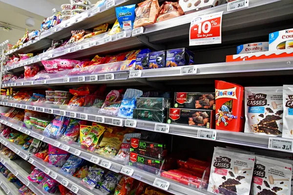 Saint Malo; França - 28 de julho de 2019: supermercado — Fotografia de Stock