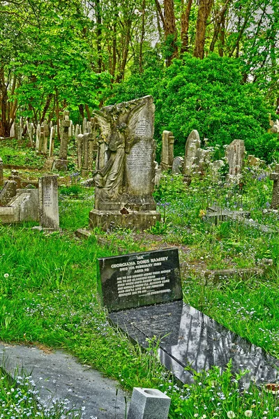 英国伦敦-2019年5月6日: 海格特公墓 — 图库照片