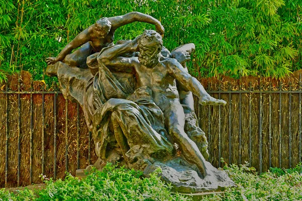 Paris; Frankreich - 31. März 2019: Statue des Siegers hugo et les muses — Stockfoto