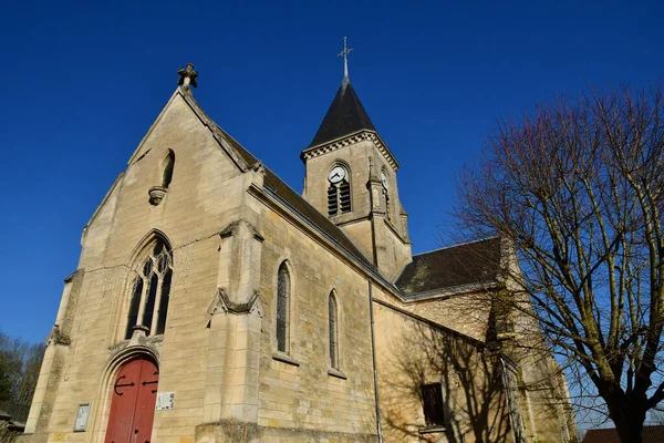 Fremainville; Franciaország - március 30 2019: Saint Clair templom — Stock Fotó