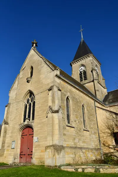 Fremainville; Francia - 30 marzo 2019: Chiesa di Saint Clair — Foto Stock