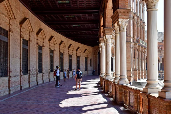 Sevilla; Spain - august 28 2019 : Plaza de Espana — Stock Photo, Image