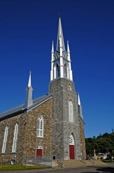 Quebec Canada Ιούνιος 2018 Ιστορική Εκκλησία Της Isle Verte — Φωτογραφία Αρχείου
