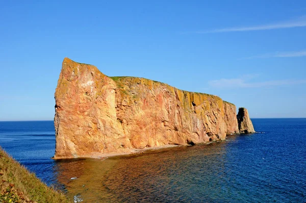 Κεμπέκ Καναδάς Ιούνιος 2018 Perce Rock Στο Gaspesie — Φωτογραφία Αρχείου