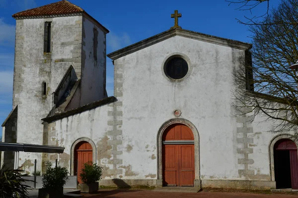 Loix Ile Francia Marzo 2020 Iglesia Santa Catalina Pintoresco Pueblo — Foto de Stock