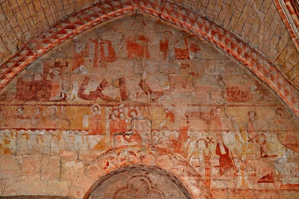 Vernouillet Francia Maggio 2020 Affresco Del Xiii Secolo Nella Storica — Foto Stock