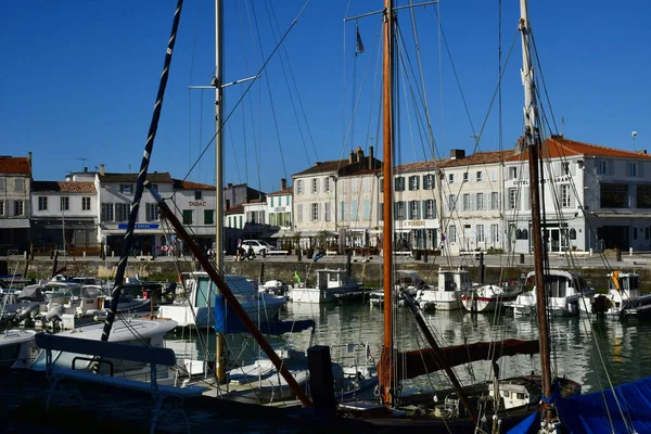 Flotte Ile Frankreich März 2020 Der Malerische Hafen Dorfzentrum — Stockfoto