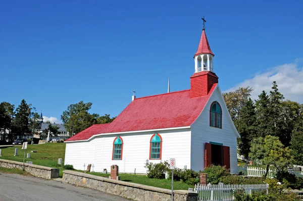 Quebec Kanada Czerwca 2018 Stara Kaplica Tadoussac Zbudowana 1747 Roku — Zdjęcie stockowe