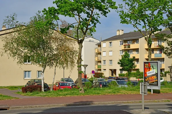 Verneuil Sur Seine Frankrike April 2020 Flervåningshus Centrum — Stockfoto