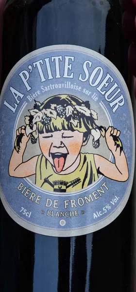 Sartrouville France Mai 2020 Gros Plan Sur Bouteille Bière Tite — Photo