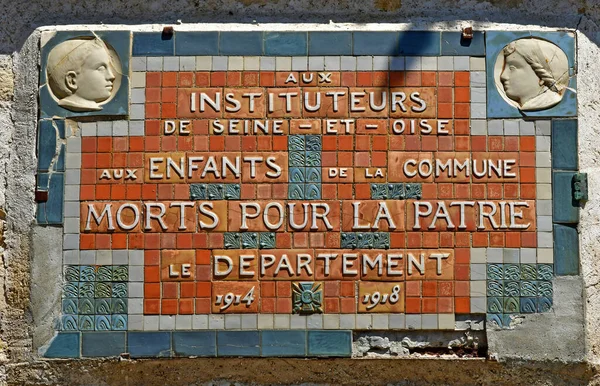 Montgeroult Francie Května 2020 Učitelský Památník První Války — Stock fotografie