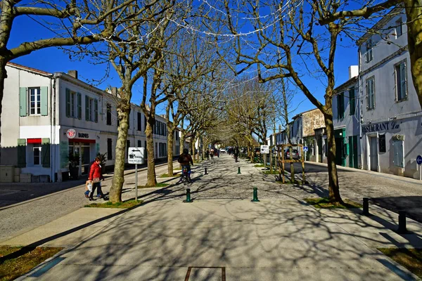 Flotte Ile França Março 2020 Pitoresco Centro Vila — Fotografia de Stock