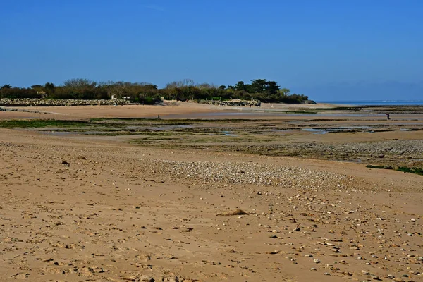 Les Portes Ile Francia Marzo 2020 Spiaggia Gros Jonc — Foto Stock