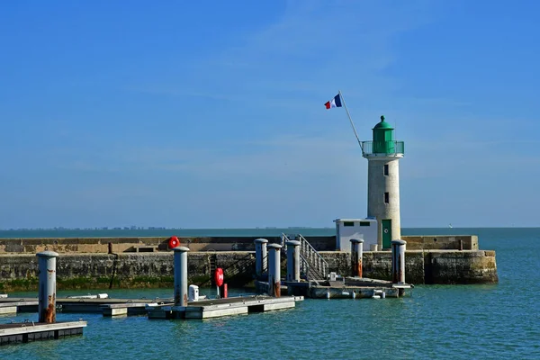 Flotte Ile Frankrijk Maart 2020 Pittoreske Haven Het Dorpscentrum — Stockfoto