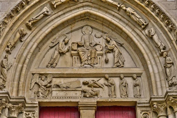 Мант Жоли Франция Июня 2018 Года Коллегиальная Церковь — стоковое фото