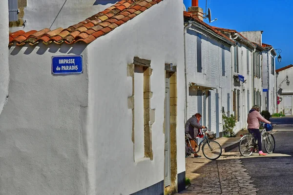 Les Portes Ile França Março 2020 Pitoresco Centro Vila — Fotografia de Stock