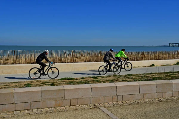 Rivedoux Plage Ile Frankrig Marts 2020 Den Maleriske Strand - Stock-foto