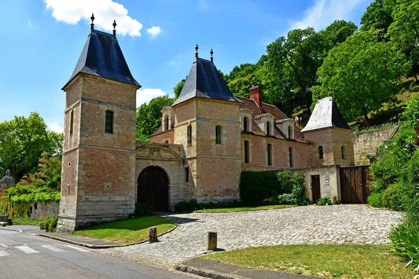 Medan Γαλλία Μαΐου 2020 Γραφικό Κάστρο Χτίστηκε Τον 15Ο Αιώνα — Φωτογραφία Αρχείου