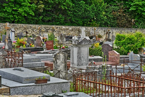 Roche Guyon France July 2018 Cemetery — 图库照片