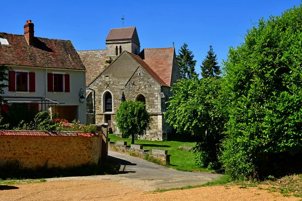 Arthies Franciaország Május 2020 Szent Aignan Templom — Stock Fotó