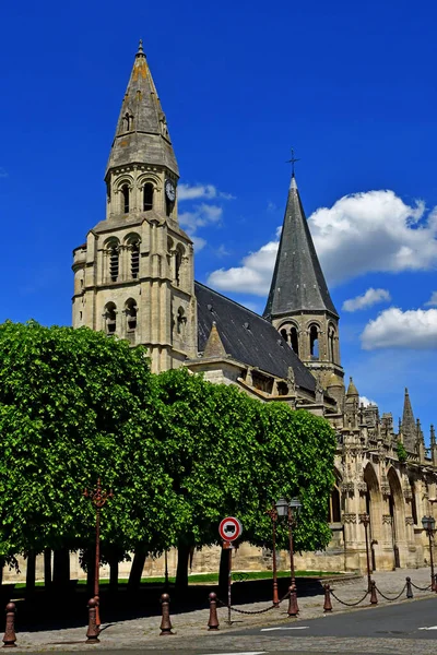 Poissy France May 2020 Collegiate Church — Stock Photo, Image