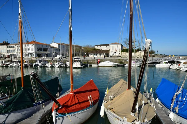 Flotte Ile Frankreich März 2020 Der Malerische Hafen Dorfzentrum — Stockfoto