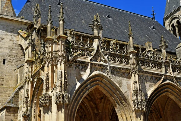 Poissy France May 2020 Collegiate Church — Stock Photo, Image