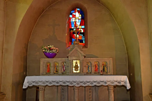 Вернуйе Франция Мая 2020 Года Историческая Церковь Сент Этьена — стоковое фото
