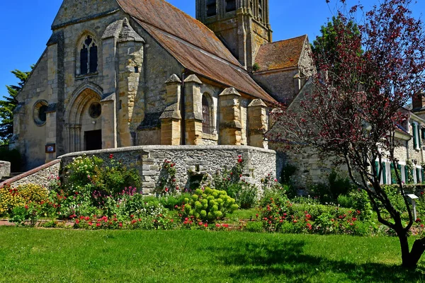 Grisy Les Platres France May 2020 Saint Caprais Church — стокове фото