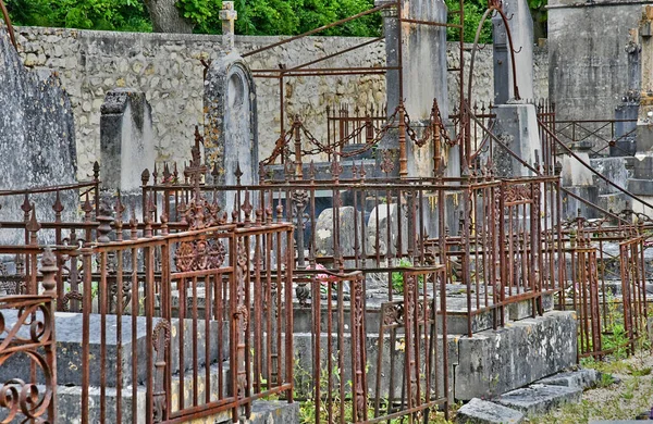 Roche Guyon France July 2018 Cemetery — 图库照片