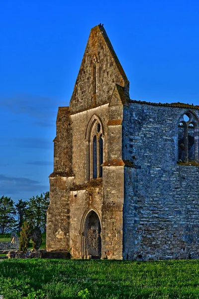 Flotte Ile France March 2020 Notre Dame Cistercian Abbey — Stock Photo, Image