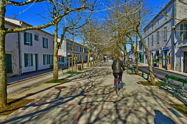 Flotte Ile Francia Marzo 2020 Pintoresco Centro Del Pueblo — Foto de Stock