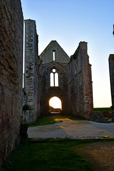 Flotte Ile France March 2020 Notre Dame Cistercian Abbey — Stock Photo, Image