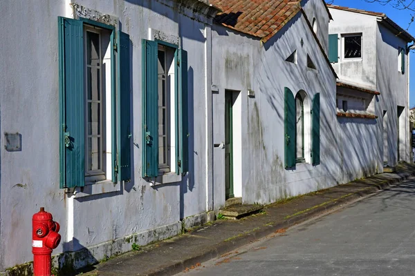 Flotte Ile Frankrike Mars 2020 Den Pittoreska Byns Centrum — Stockfoto