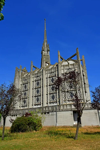 Aubergenville France May 2020 Sainte Therese Church Built 1927 — стоковое фото