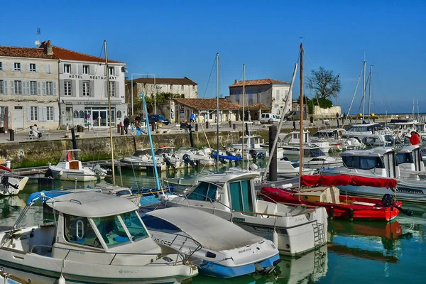 Flotte Ile Fransa Mart 2020 Köy Merkezindeki Resimli Liman — Stok fotoğraf