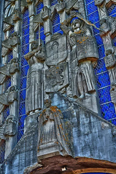 Aubergenville France May 2020 Sainte Therese Church Built 1927 — Stock Photo, Image