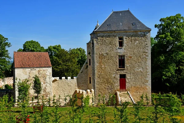 Arthies France May 2020 Picturesque Castle Stock Picture