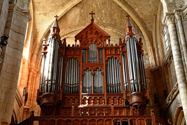 Poissy Frankrike Maj 2020 Orgel Den Kollegiala Kyrkan — Stockfoto